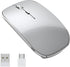 Wireless Mouse Chargeable, Portable Silent USB and Type-C Dual Mode Mouse, 3 Adjustable DPI for Laptop, Mac, PC (Q23S
