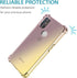 Cellular Phone Case for OnePlus Nord N10 5G, Clear Gradient Slim Shockproof TPU Cover with Tempered Glass Protector
