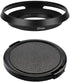 37mm Metal Lens Hood & Lens Cap Compatible for Olympus E-M10 IV/E-M10 III E-PL7 kit Zuiko 14-42mm Lens (1+1 Pack)
