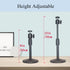 HANTAQ 1/4in 360Rotatable Desktop Mini Video Projector Stand Mount, Angle Adjustable Mini Projector Stand with Mounting
