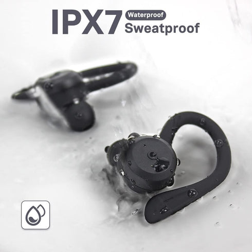 APEKX Bluetooth Headphones, True Wireless Earbuds with Charging Case, IPX7 Waterproof Stereo Sound Earphones, Built-in