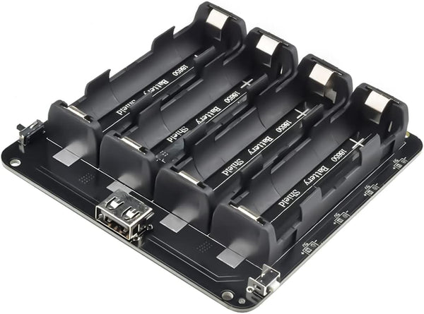 diymore 18650 Battery Holder Four Li-ion V9 Battery Shield Micro USB 5V/3A 3V/1A