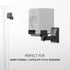 WALI Speaker Wall Mounts, Dual Side Clamping Bookshelf Mounting Bracket for Large Surrounding Sound Speakers, Holds up