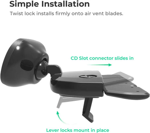 iOttie iTap 2 Magnetic CD Slot Car Mount Holder for Samsung Galaxy S22, Black