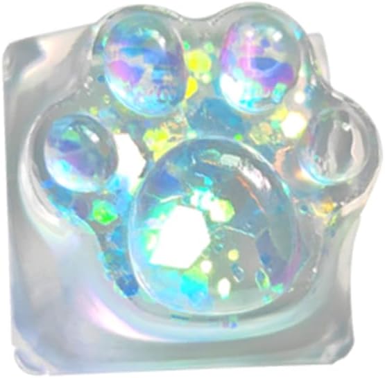 Cat Claw Keycap, Cute Transparent Resin ESC Keycap Replacement for Cherry MX Mechanical Keyboard DIY Decoration