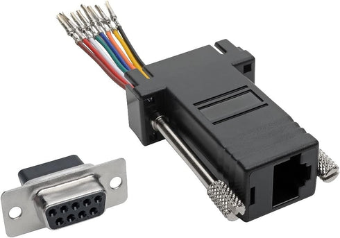 Tripp Lite DB9 to RJ45 Modular Serial Adapter F/F RS-232 RS-422 RS-485 (P440-89FF)