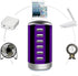 Universal 6-Port USB Charger Desktop Charging Station Hub with Smart Identification Technology, Purple