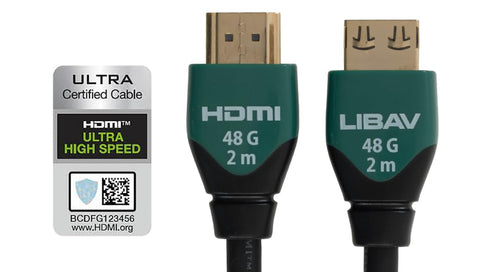 Liberty's Ultra Series Nebula with Ethernet 48G HDMI Cable - 4K, 8K, 10K Resolutions, 1.0 Meter