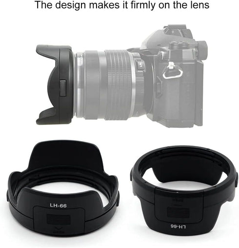 LH-66 Camera Mount Lens Hood compatible with Olympus M. ZUIKO ED 12-40mm F2.8 Lens DSLR Lens Hood