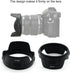 LH-66 Camera Mount Lens Hood compatible with Olympus M. ZUIKO ED 12-40mm F2.8 Lens DSLR Lens Hood