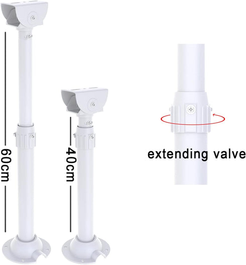 WiTi Extendable Mounting Pole for Security Surveillance Cameras, Adjustable Ceiling Mount Bracket for CCTV IP Camera
