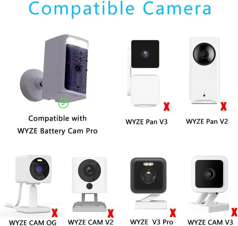 Solar Panel Compatible with WYZE Battery Cam Pro Camera Wireless Outdoor, 4W 5V Solar Panel with 10ft Micro USB Charging Cable for Battery Powered Security Camera with Adjustable Wall Mount by TEKCAM