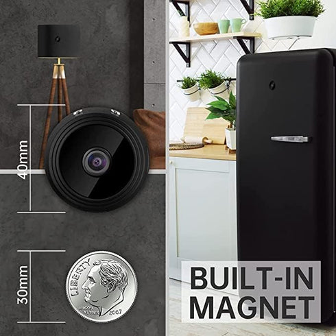 Mini Spy Camera, Wireless WiFi Hidden 1080P Full HD, Small Night Vision Motion Detection Security Nanny Camera