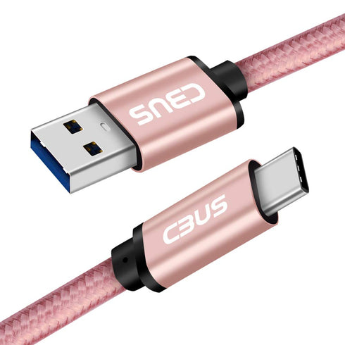 CBUS 6ft Heavy-Duty Braided USB C Charger Cable for iPhone 15/Pro/Max, iPad Pro, Samsung Galaxy Tab