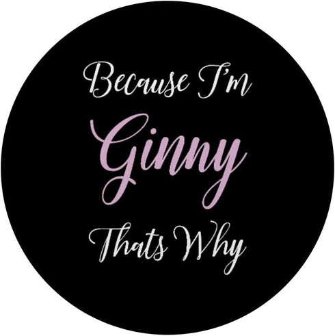 Personalized Ginny Name Cute Pink Girl PopSockets Standard PopGrip