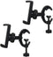 2 Pack Tripod Mount Phone Holder Clamp, Microphone Stand Bracket Clip Support Adapter for Tripods