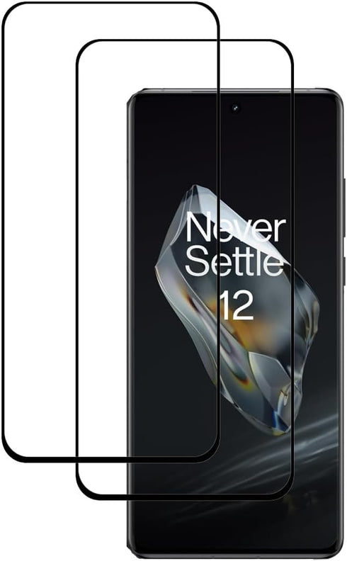OnePlus 12R 2 Pack Black Tempered Glass Screen Protector 9H Frontier - Ultimate Protection for Your Device!