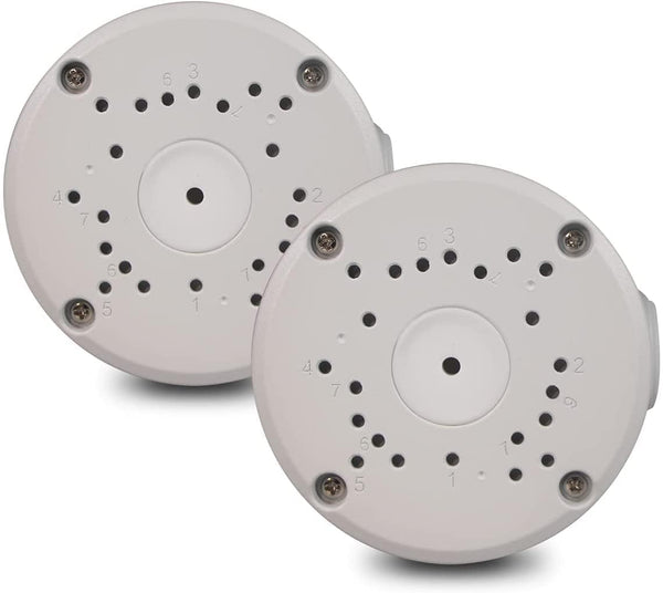 Junction Box Mount Bracket (Metal Aluminum & Waterproof), Universal for Bullet Security Camera, Compatible with Solar