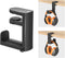 KIWIFOTOS Headphone Stand Holder Under Desk, PC Gaming Headset Hook with 360 Adjustable Rotating Arm Clamp & Cable Clip