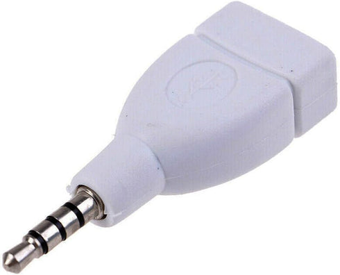 WAGHAVEN 3.5mm 2.0 MP3 Sound Converters Male AUXs to USB Female Converters Adapter for Car Speakers and Players