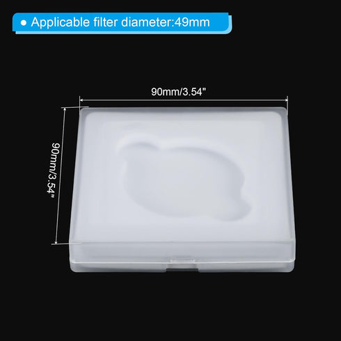 PATIKIL 49mm Lens Filter Case, 2pcs Camera Filter Case Portable Lens Filter Box, Water Resistant Dustproof Plastic for