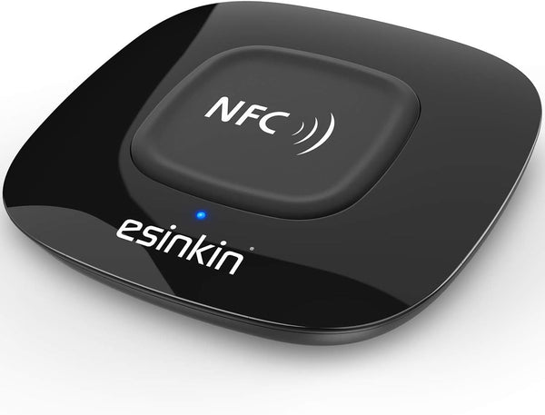esinkin Bluetooth Receiver Wireless, NFC-Enabled Audio Adapter 4.0 for HD Home Stereo Music Streaming, 3.5mm (AUX and