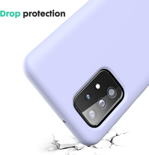 Galaxy A52 5G&4G Case, Liquid Silicone with Microfiber Lining, Shockproof Design Soft Gel Rubber Phone Case Cover -