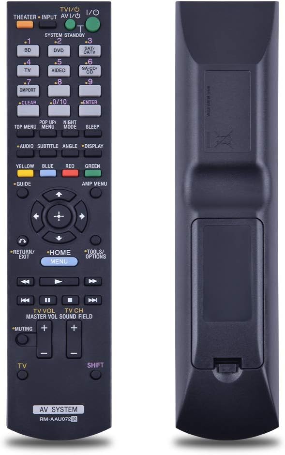 RM-AAU072 RMAAU072 Replacement Remote Control for Sony AV Receiver Home Audio Theater System, Compatible with Multiple