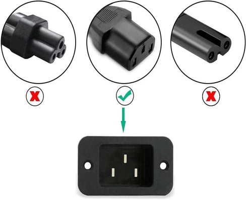 AC Power Cord Fit for ION iPA76C iPA76A iPA76S IPA23 Block Rocker, ION Block Party Live, Job Rocker, Explorer Portable Speaker System,Amplifier Amp 3-Prong AC Power Cable Replacement