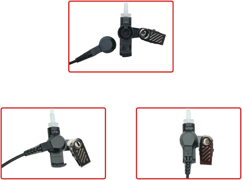 Sarcia Earpiece Headset MIC PTT 2 Pin for Motorola CP200, CP200D, CP185 Walkie Talkie with Acoustic Tube
