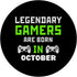 Legendary Gamers are Born in October Funny Video Game PopSockets Standard PopGrip