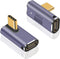 Poyiccot USB C Right Angle Adapter 240W, 90 Degree USB C Male to Female Extender, Supports 8K Video, 2pcs