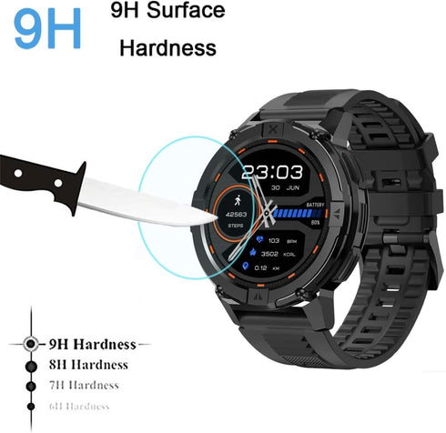 3 Pack Tempered Glass Screen Protector for Carbinox X-Ranger Smart Watch, Anti-Scratch Foils Glass