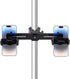 SnowTing Universal Dual Phone Holder with Crab Clamp, 360 Rotation Adjustable Clip Stand