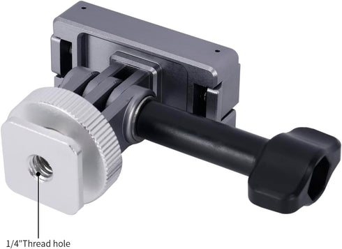 NICEYRIG Quick-Release Adapter Mount Kit for DJI Action 4/3/2, Strong Magnetic, with Cold Shoe & Tripod Holder - 587