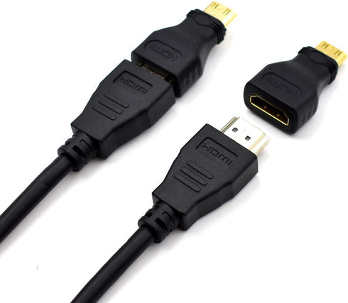 Bei Qian 5 Pack Gold Plated Mini HDMIi Male to HDMI Female High Speed HDMI Type C to Type A Compatible Adapter