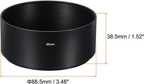 PATIKIL 82mm Lens Hood, Long Focus Frosted Surface Anti-reflective Inside Hood for Camera Lens, Black for Nikon, for Fujifilm, for Pentax, for Leica