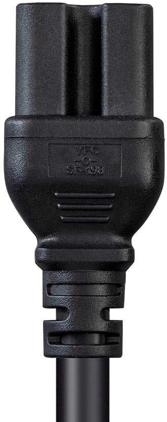 Monoprice Heavy Duty Power Cable - 2 Feet, Black, IEC 60320 C14 to C15