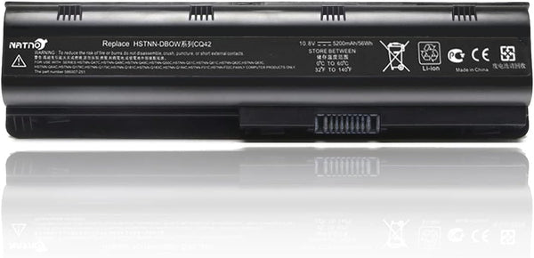 593553-001 593554-001 Extended Laptop Battery - MU06 MU09 for HP Pavilion G6 G7 G62 G72 G4 and more, 10.8V 5200mAh 6Cell