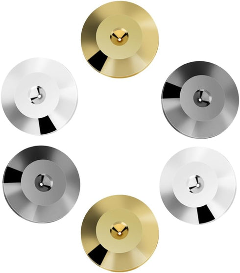 8 Pcs Universal Copper Speaker Spikes Pads - 25 x 4mm Speaker Shock Base Pad Isolation Stand Feet (Black)