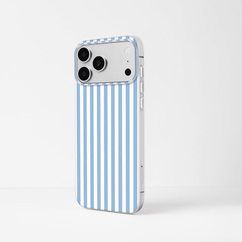 Mouzor 17 Cute Striped Phone Case for iPhone Pro Max, Girly Aesthetic Design Soft Clear TPU Shockproof Cases Cover