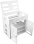 White PVC Router Storage Box: Cable Organizer Modem Cover Decorative Box for Home and Office Router Storage Rack