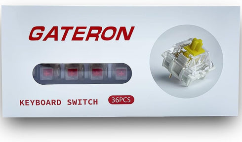 DRAOZA Gateron G White Pro 3.0 Switches, 5-Pin Pre Lubed RGB SMD Linear Switches for MX Gaming Keyboard (36PCS)