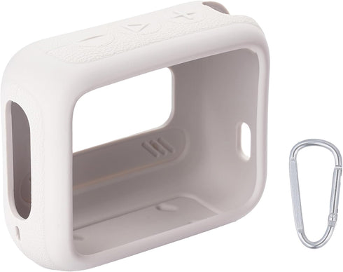 Silicone Cover Case for JBL Go 4 Waterproof Bluetooth Speaker, Portable Travel Case with Carabiner - Grey