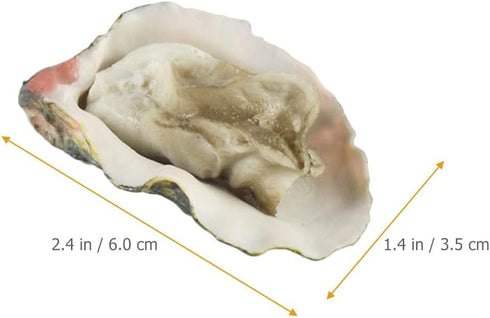 8Pcs 2.4x1.4x0.98in LOGOFUN Artificial Oysters Model Fake Shellfish Seafood Photography Prop Simulation Oysters Prop
