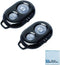 2 Pack eCostConnection Wireless Remote Control Shutter Button for iPhone and Android Smartphones, Black
