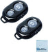 2 Pack eCostConnection Wireless Remote Control Shutter Button for iPhone and Android Smartphones, Black