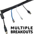 Electriduct 2" Side Entry Cable Wrap Braided Sleeving with Hook & Loop Fastener - 10 Feet, Black