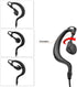 Walkie Talkie Earpiece Compatible with Motorola Single Wire Headphone Mic Earhook Headsets 2.5mm+3.5mm
