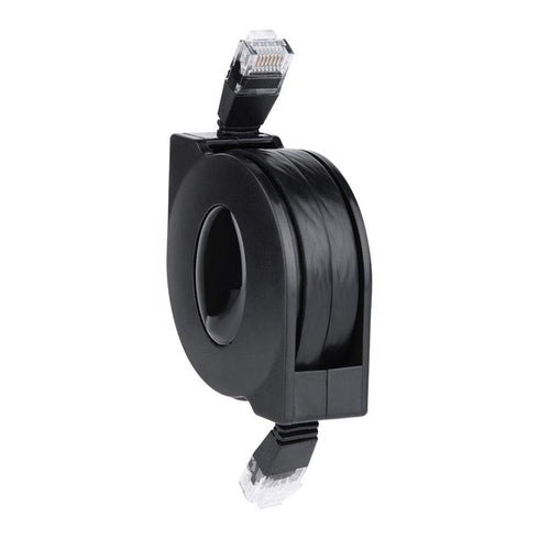 Sonew CAT6 Ethernet Cable - Adjustable Retractable RJ45 LAN Network Cable, High Speed, 2m/6.6ft, Black